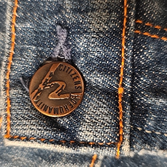 Citizens Of Humanity Low Rise Light Blue Jean Shorts - Picture 6 of 16